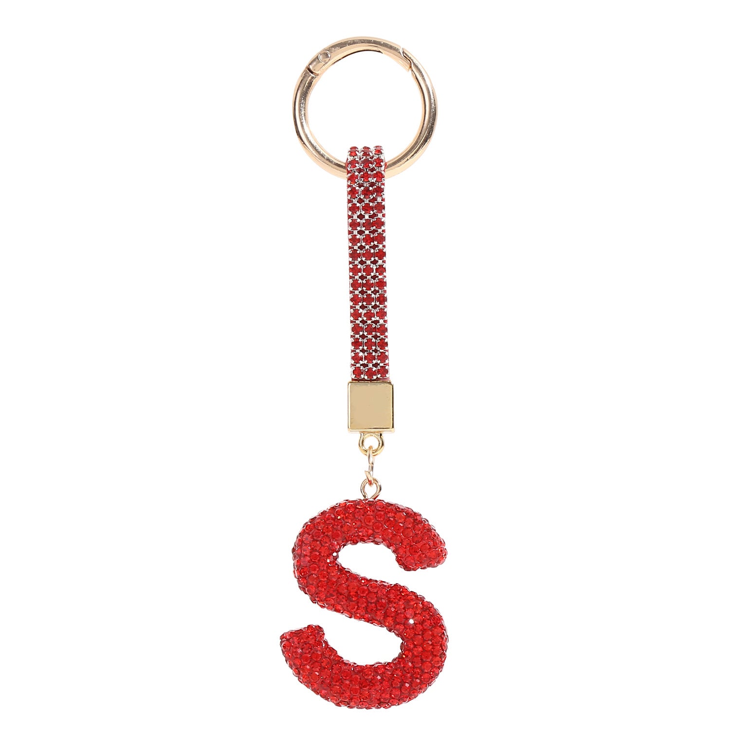 Wholesale Full Diamond Letter S Zinc Alloy Keychain